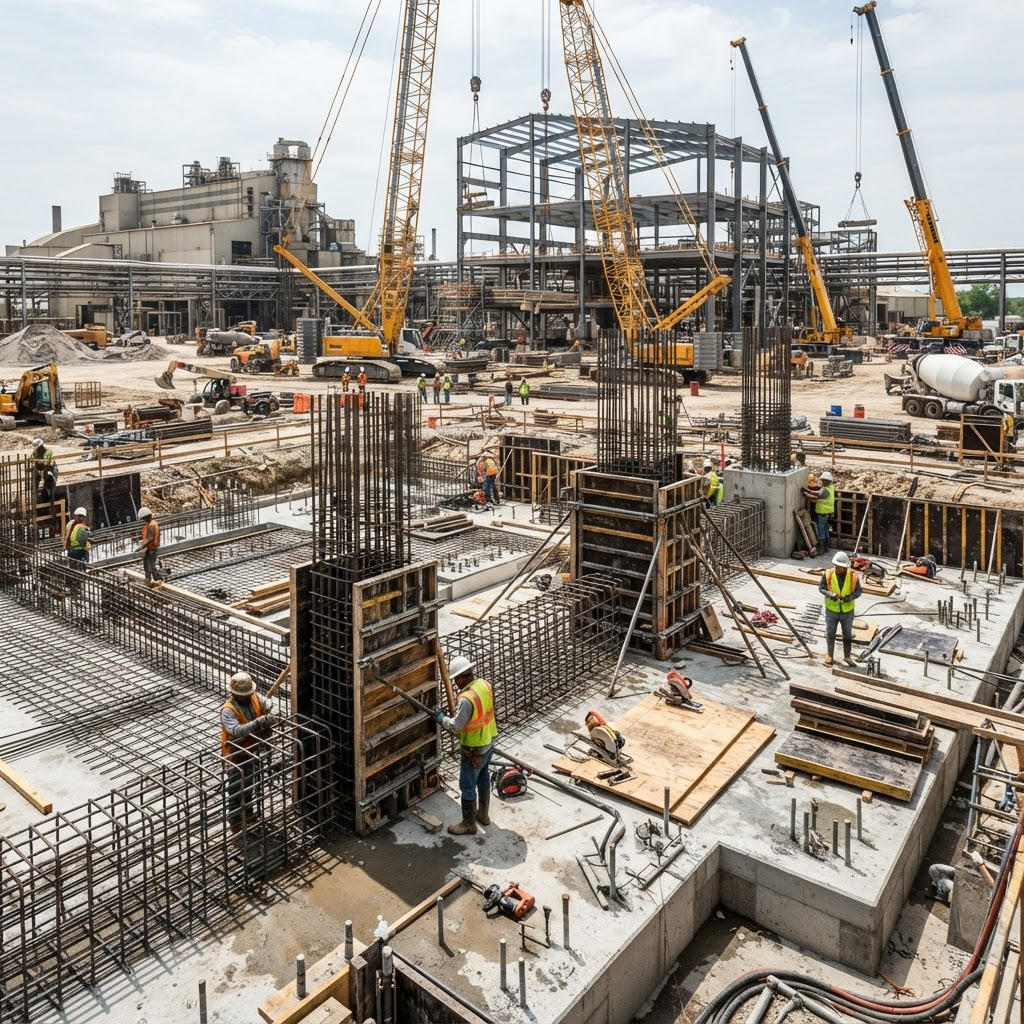 Bases e fundações industriais